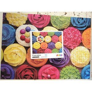 Joyin CUPCAKES 1000 pieces Jigsaw Puzzle COMPLETE 27x19" bright color easy sort